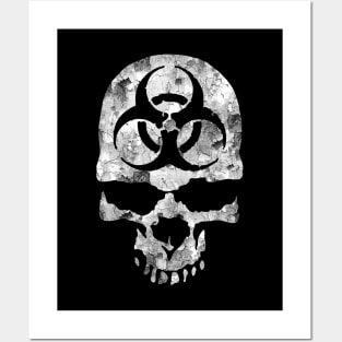 Distressed Biohazard Skull Posters and Art